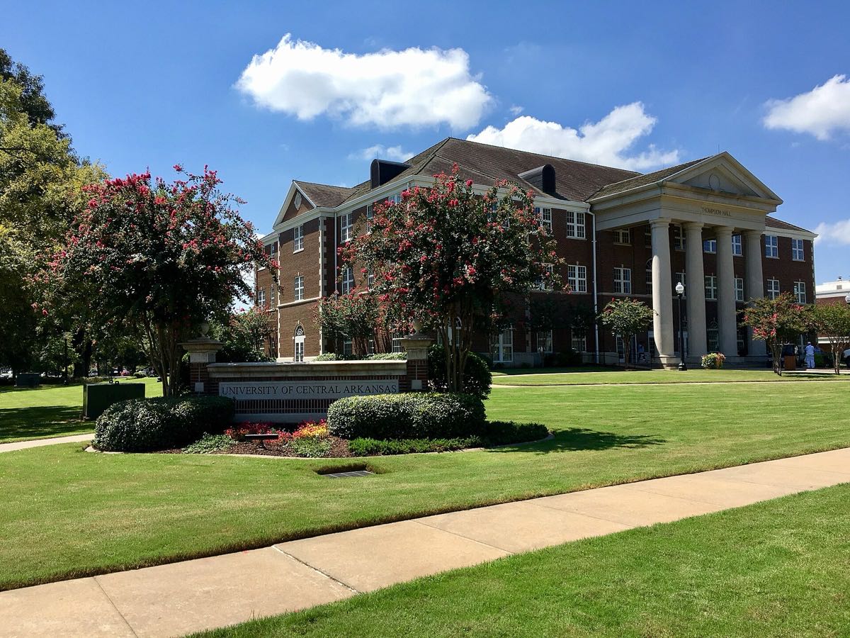 Thompson Hall at the University of Central Arkansas in Conway
